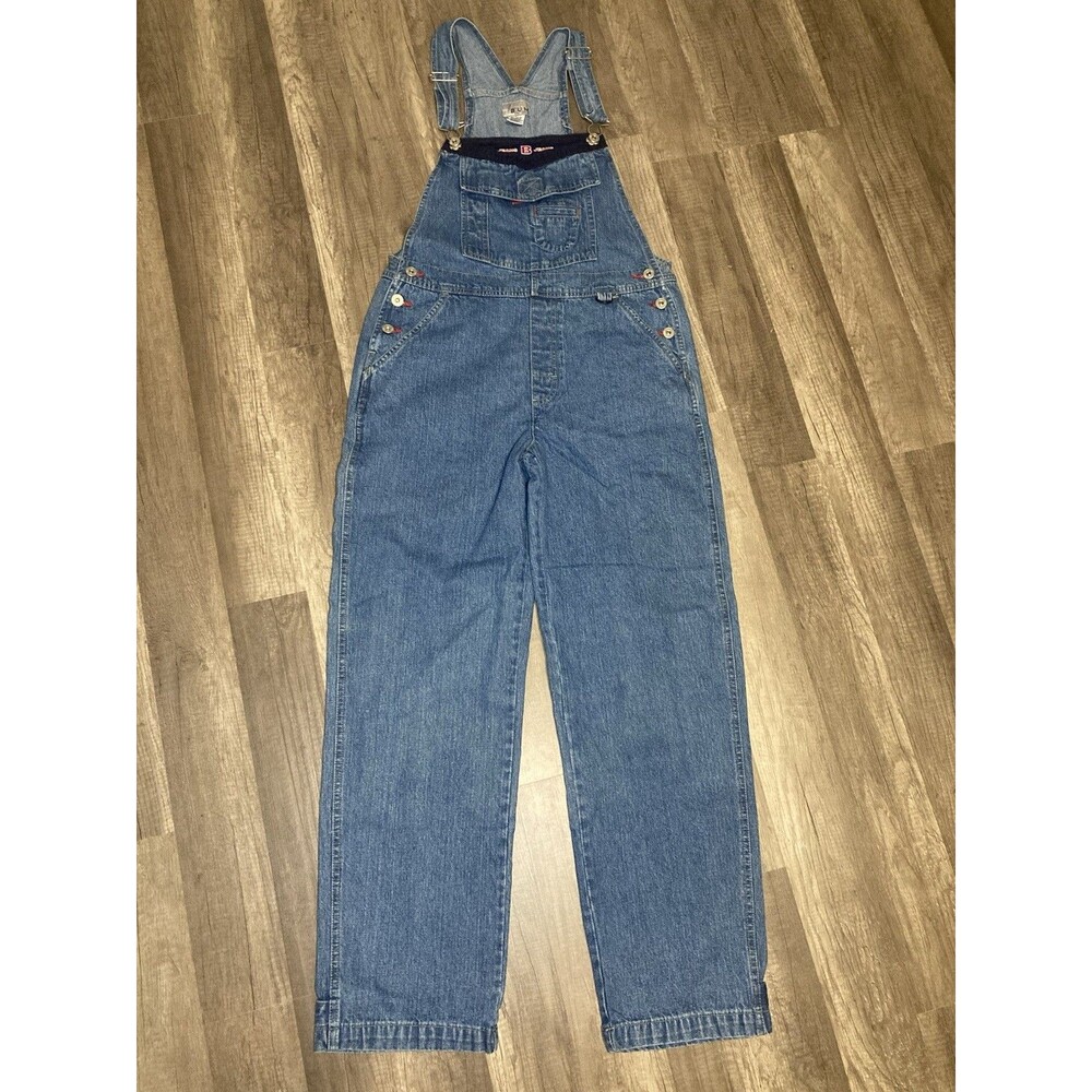Y2K BUM Equipment Overalls Bib Women's S 90s Blue Jean Denim Vintage Barn Grunge